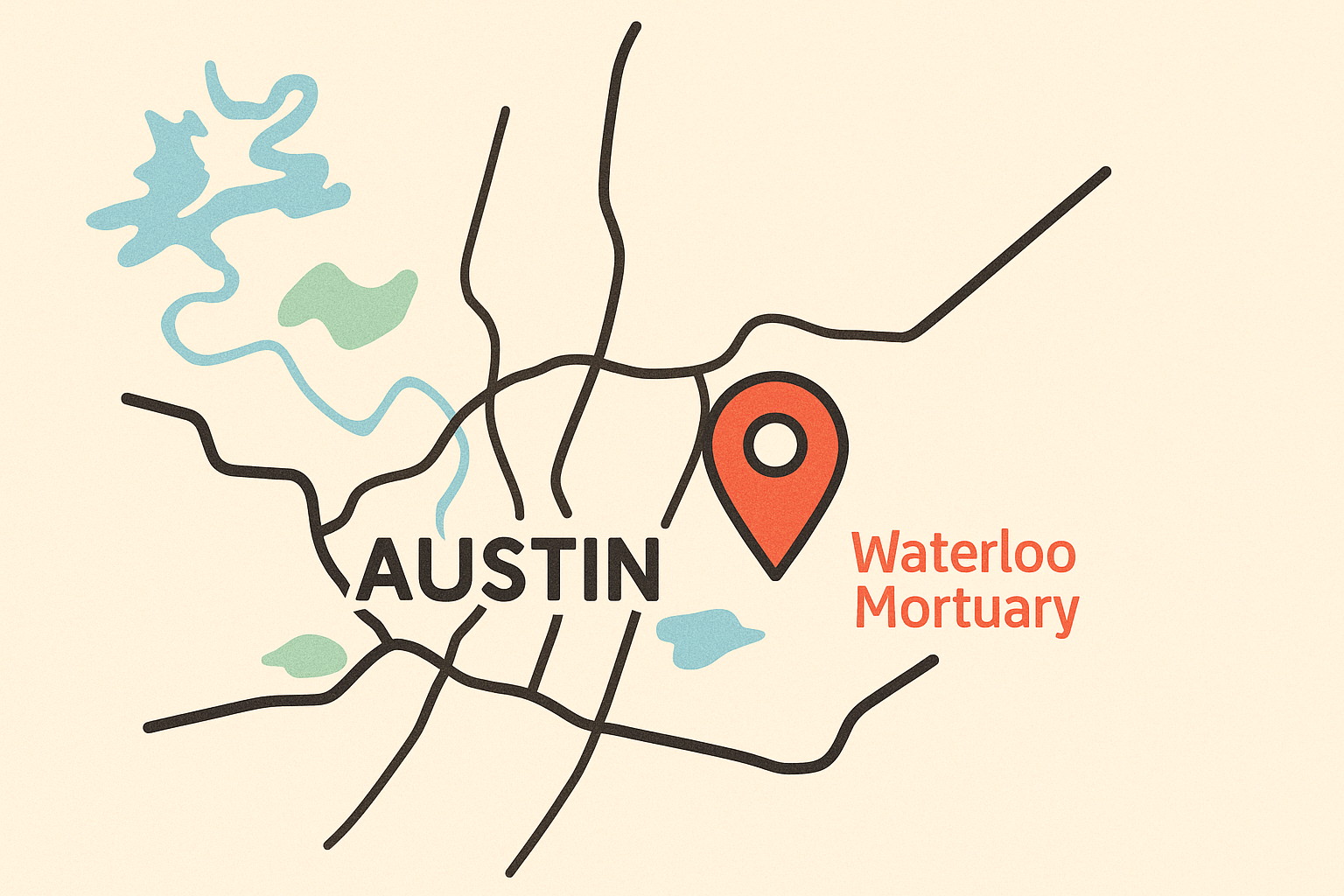 Waterloo Mortuary Map